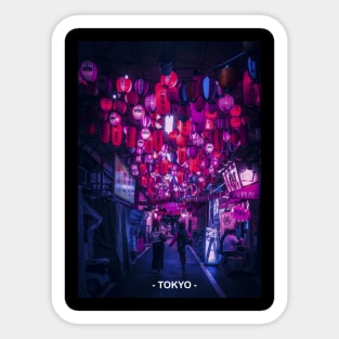 Tokyo Street Neon Synthwave Sticker